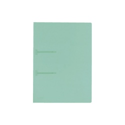 ファスナーファイルクリヤーカラーＡ４縦２穴　緑