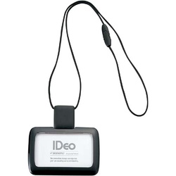 【廃番商品】吊下げ名札　ＩＤカード用ヨコ型　黒３個パック