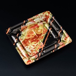 リスパック 弁当容器 バイオデリカ優枠15-13B 本体 K-きらび赤