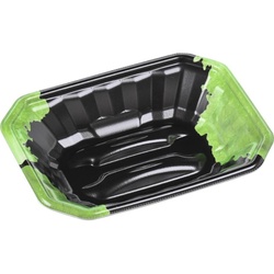 発泡トレー メガプレート20-15(37) 黒リーフ エフピコ