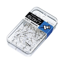 プラスチック画鋲　ダルマタイプ　５０本　透明Ｘ５