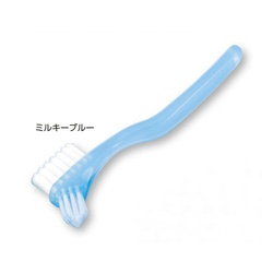 義歯ブラシＳ　ミルキーブルー　５本