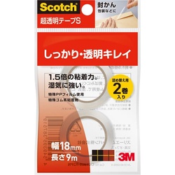 スコッチ超透明テープＳ　小巻１８ｍｍ×９ｍ１０巻