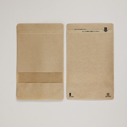 スタンドチャック袋クラフトタイプ(窓付き)No.16-26 福助工業