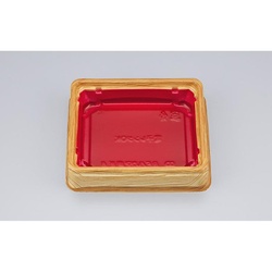 シーピー化成 どんぶり容器 BFハカマ集折8 杉板赤 本体(N)