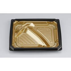 シーピー化成 弁当容器 BFNアルバ7-3平 本漆GB 本体