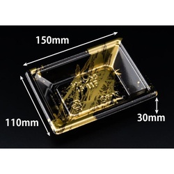 リスパック 寿司容器 新万角15-11F らいらく金 本体