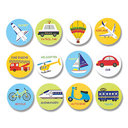 【廃番商品】ギフトシール のりもの ９６片