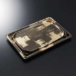 中央化学 刺身容器 BCF 宝台 25-17 西陣BK-BK 本体