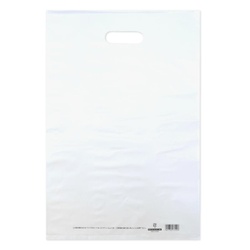 ポリ手提げ 50-1876 カラーポリ ホワイト 300×450 B4用 50P ササガワ