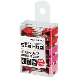 ダブルクリップ＜Ｓｃｅｌ−ｂｏ＞（個箱）赤　小