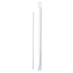 パックスタイル ストロー 国産 紙ストロー6φx196mm 白