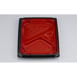 シーピー化成 弁当容器 BFNアルバ8S-2平 本漆RB 本体