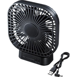 【廃番商品】充電機能付きＵＳＢ扇風機（ブラック）