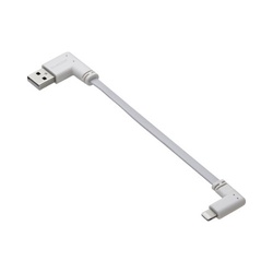 ｉＰｈｏｎｅ充電ケーブル　０．１ｍ　Ｌ字　白