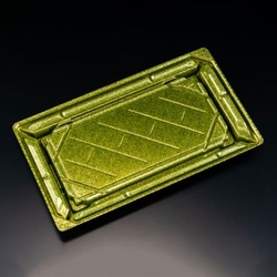 リスパック 寿司容器 バイオPS 美枠寿司 2-5B ステラグリーン 本体