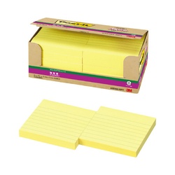 ポストイット強粘着７５×７５罫線入　イエロー１０冊