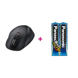 【廃番商品】無線マウス　Ｍ?ＸＧＭ１０ＢＢＢＫ＋エボルタＮＥＯ