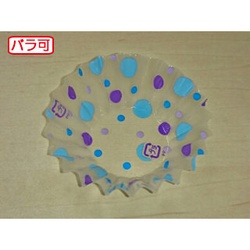 セイコー おかずカップ ラミケースOPP 4F 水玉柄(青) 500枚