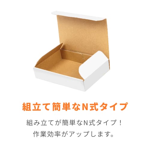 クリックポスト最小・ゆうパケット】厚さ3cm・N式ケース（白