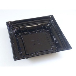 【廃番商品】リスパック 惣菜容器 クリーンカップ フレア19-45B 黒 本体