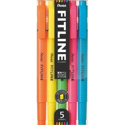 蛍光マーカーフィットライン　ツイン　５色セット×５