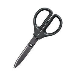 ハサミ　サクサ　フッ素・グルーレス刃　ブラック