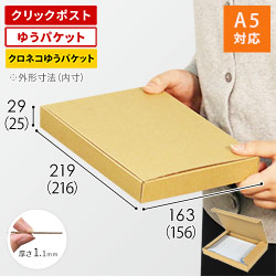 【クロネコゆうパケット・クリックポスト・ゆうパケット】厚さ3cm・N式ケース（A5サイズ）