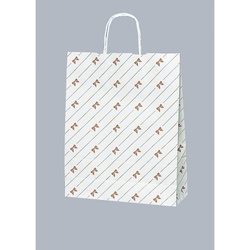 紙手提げ袋 ラッピーバッグ No.2 リボンストライプ 福助工業