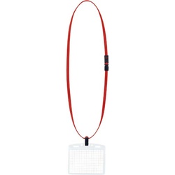 ネックストラップ名札特大＜アイドプラス＞赤