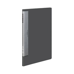 クリヤーブックウェーブカット固定式Ｂ４縦２０Ｐ濃灰