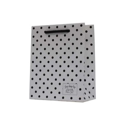 【廃番商品】紙手提袋 マリリンドット(SS) NO.3 ホワイト マツシロ