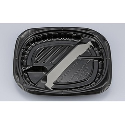 シーピー化成 弁当容器 CBFまろん8S-1 黒 本体