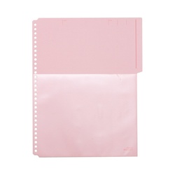 カラーベースハーフポケット　赤　１０枚入