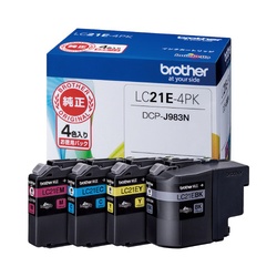 純正インク　ＬＣ２１Ｅ−４ＰＫ　４色