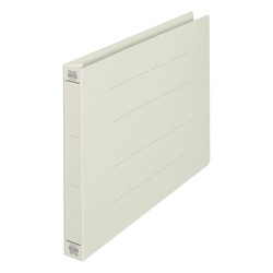 フラットファイル　Ａ４横　厚とじ　グレー