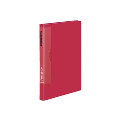 クリヤーブックウェーブカット　固定式Ａ４縦４０Ｐ赤