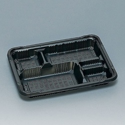 福助工業 弁当容器 憩い RP-5-2H 黒 E 本体