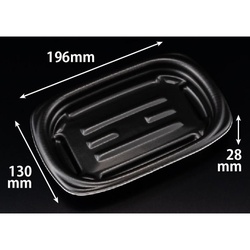 リスパック 軽食容器 ホット こんもり 20-13B 黒 本体