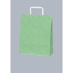 紙手提げ袋 ラッピーバッグ No.4 しぼりグリーン 福助工業