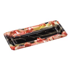 エフピコ 寿司容器 大波皿1-5(V1) 本体 風花赤