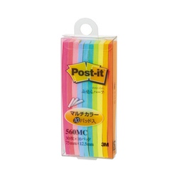 ポストイット　マルチカラー７５×１２．５　１０色