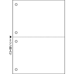 マルチプリンタ帳票　Ａ５　白紙２面４穴　１００枚