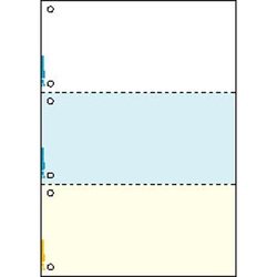 マルチプリンタ帳票　Ａ４　カラー３面６穴　１００枚