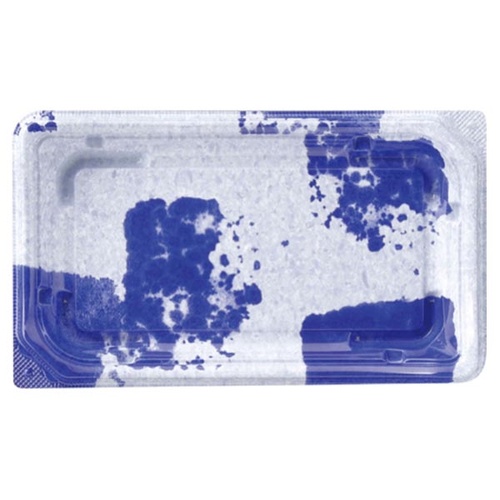 【廃番商品】鮮魚トレー 四季皿20-12 本体 角ぞめ青 エフピコ