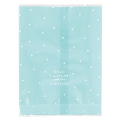 テープ無 OPP袋 ブルードットスイーツパック クリア-3(100枚) ヘッズ