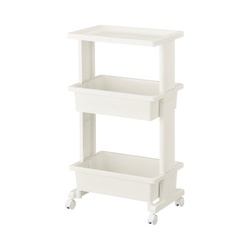 リセスタイル　テーブルワゴン３段プラスホワイト