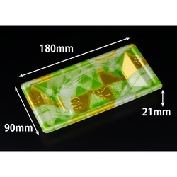 リスパック 寿司容器 万角18-9B みぎわ緑 本体