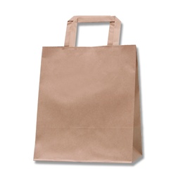 【廃番商品】HEIKO 手提げ紙袋 Hフラットチャームバッグ 平手 220-2 未晒無地 50枚/袋