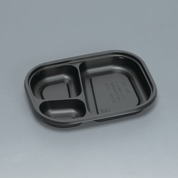 福助工業 弁当容器 耐寒耐熱容器TR-52H 黒 本体